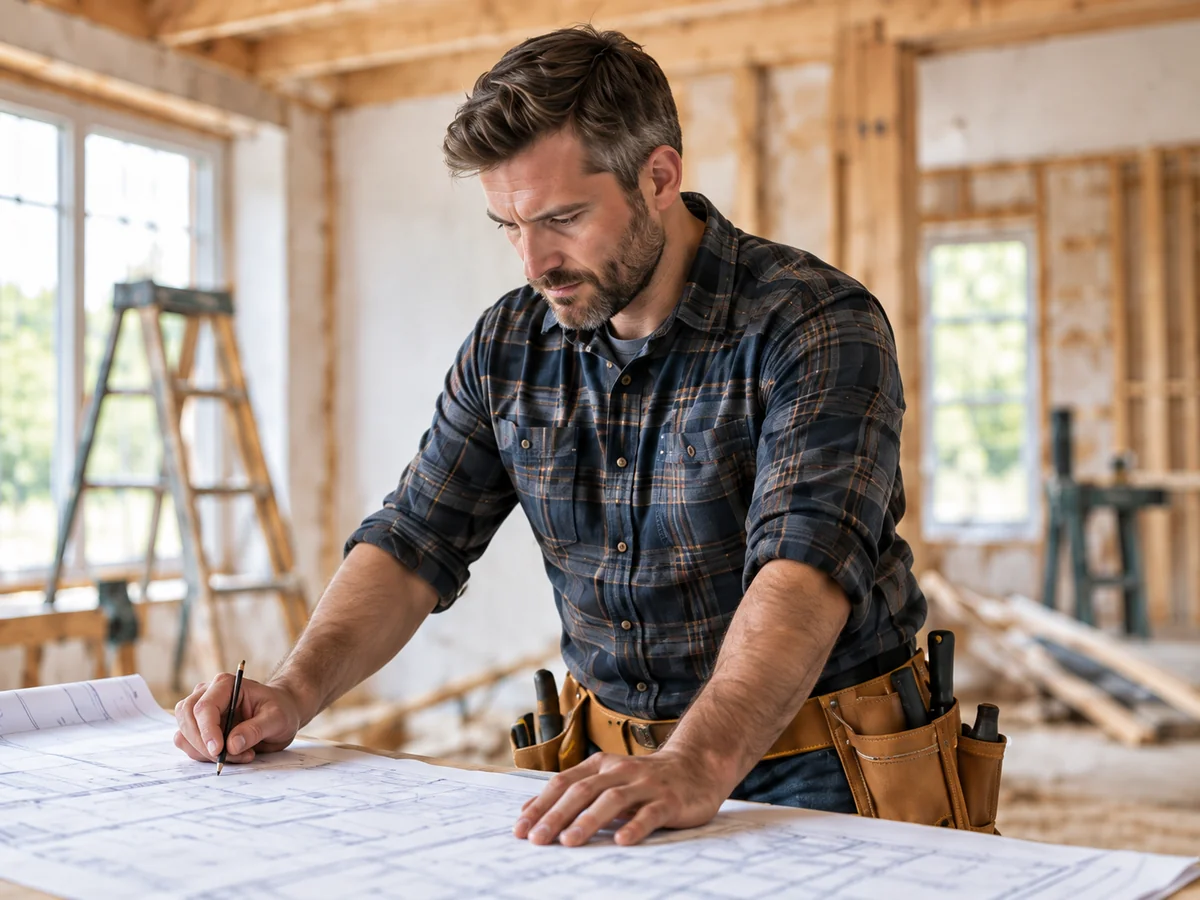 Construction et métiers : un professionnel dans son environnement de travail